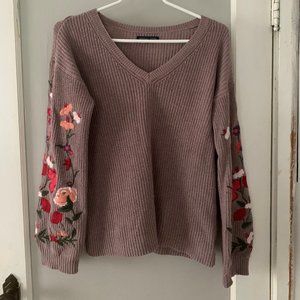 Floral Embroidered Sweater